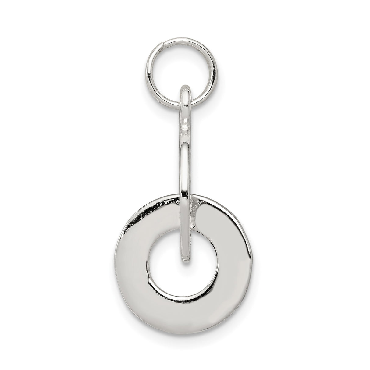 Sterling Silver Infinity Rings Pendant, Interlocking Friendship Charm for Women or Teens