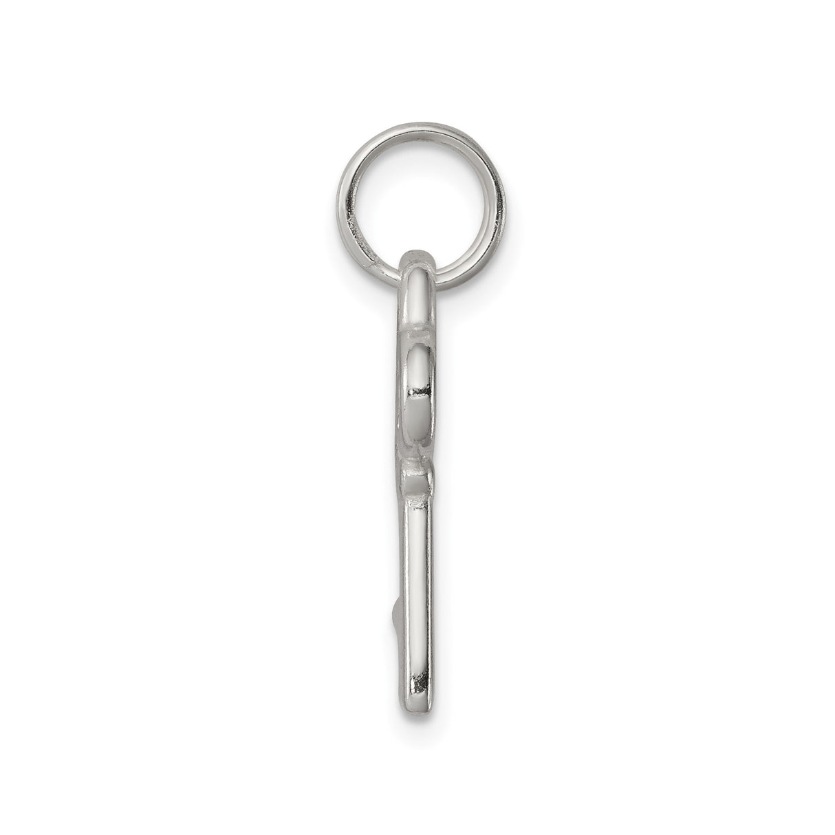 Sterling Silver Key Pendant with Vintage Heart Design, Symbolic Charm for Women