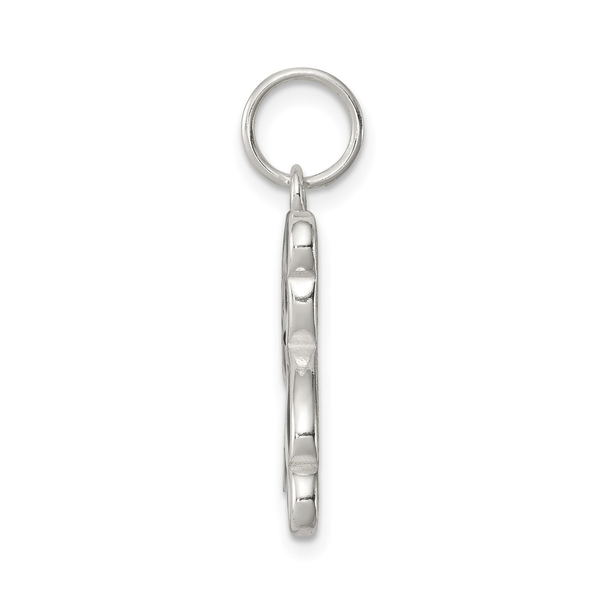 Sterling Silver Panda Bear Pendant with Black and White Enamel and Green Bamboo Accent