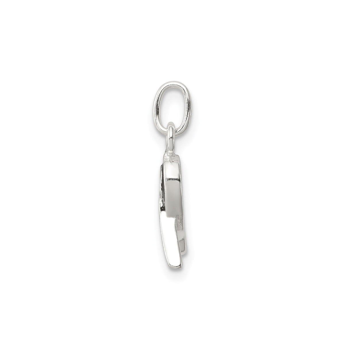 Sterling Silver Awareness Ribbon Pendant with Black Enamel, Memorial and Grief Support Jewelry
