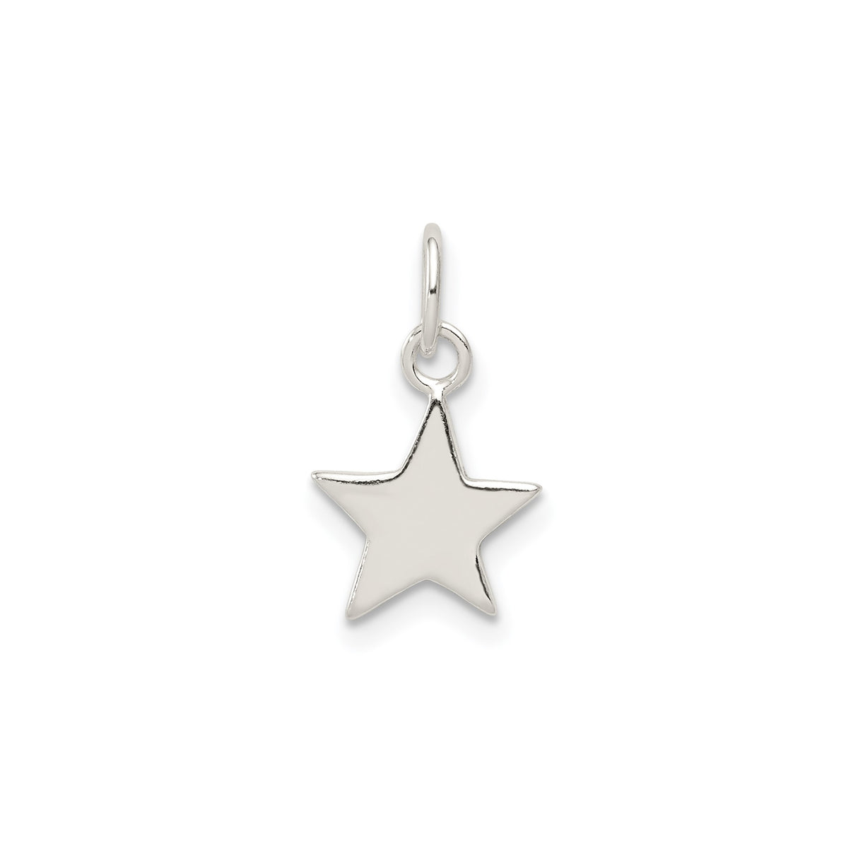 Sterling Silver Star Charm Pendant, Five Pointed Celestial Design for Women or Unisex Wear