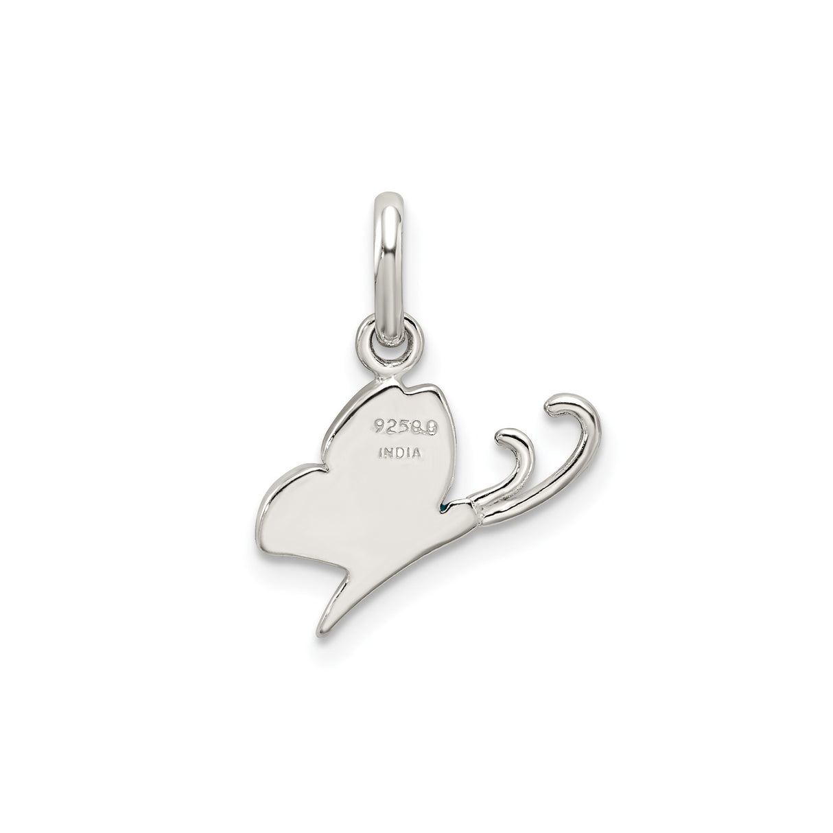 Sterling Silver Butterfly Pendant with Colorful Enamel Wings, Nature Charm for Women and Girls