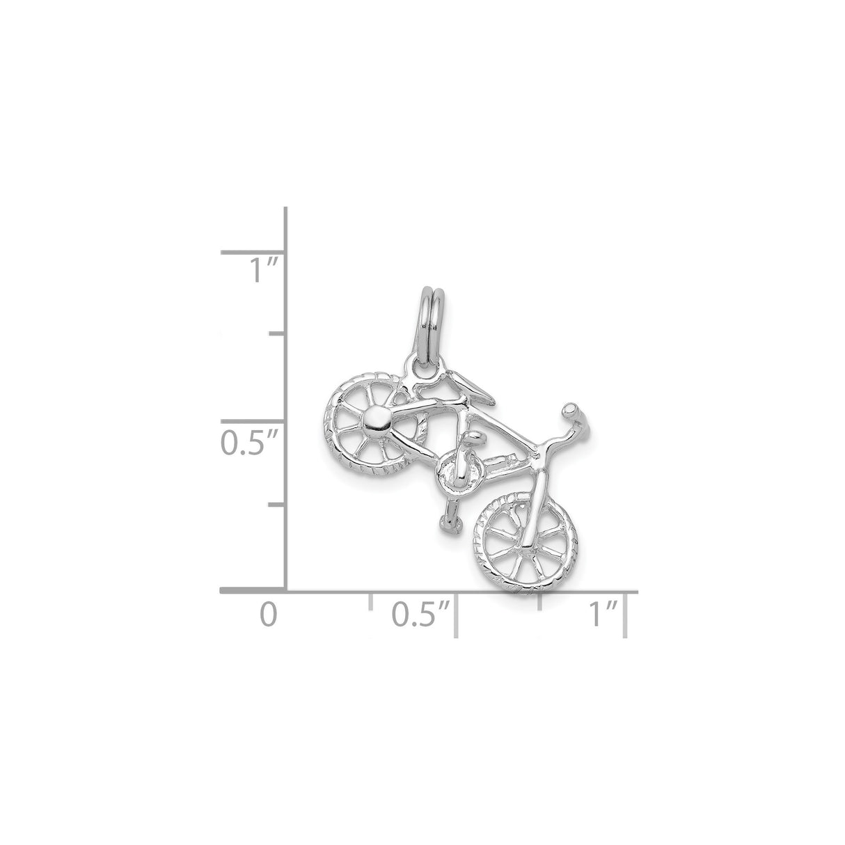Sterling Silver Bicycle Pendant with Detailed Bike Design, Unisex Cycling Charm