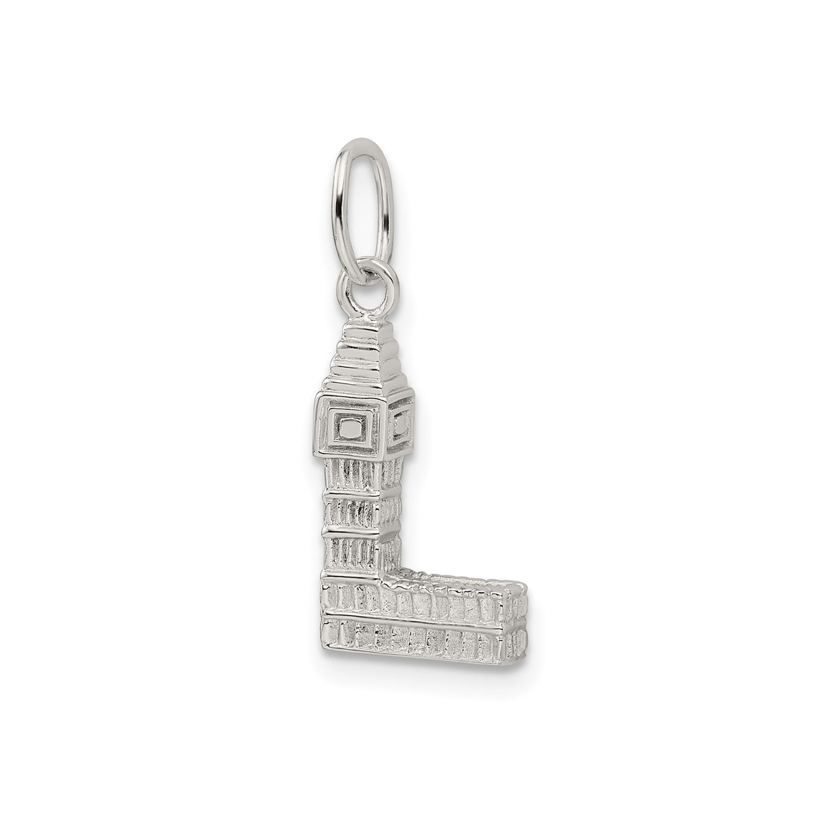 Sterling Silver Kaaba Pendant with Mecca Clock Tower Detail, Islamic Charm for Women or Unisex Wear