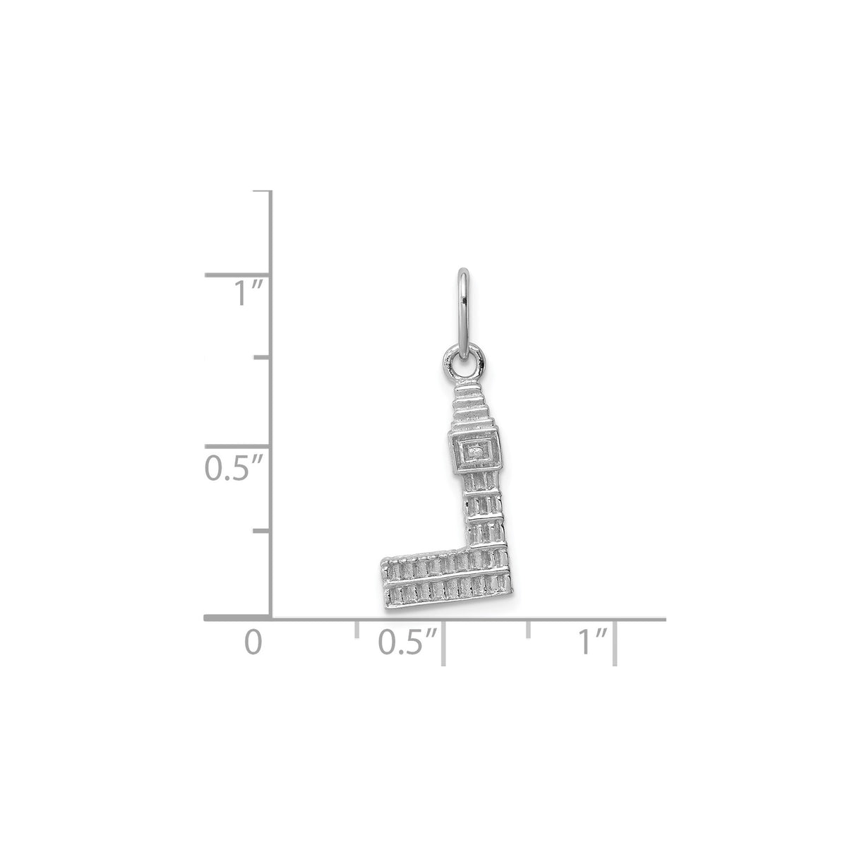 Sterling Silver Kaaba Pendant with Mecca Clock Tower Detail, Islamic Charm for Women or Unisex Wear