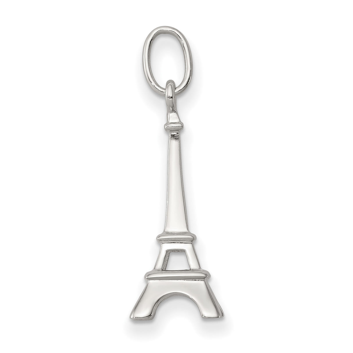 Sterling Silver Eiffel Tower Pendant Charm, Paris Landmark Travel Keepsake Jewelry for Women