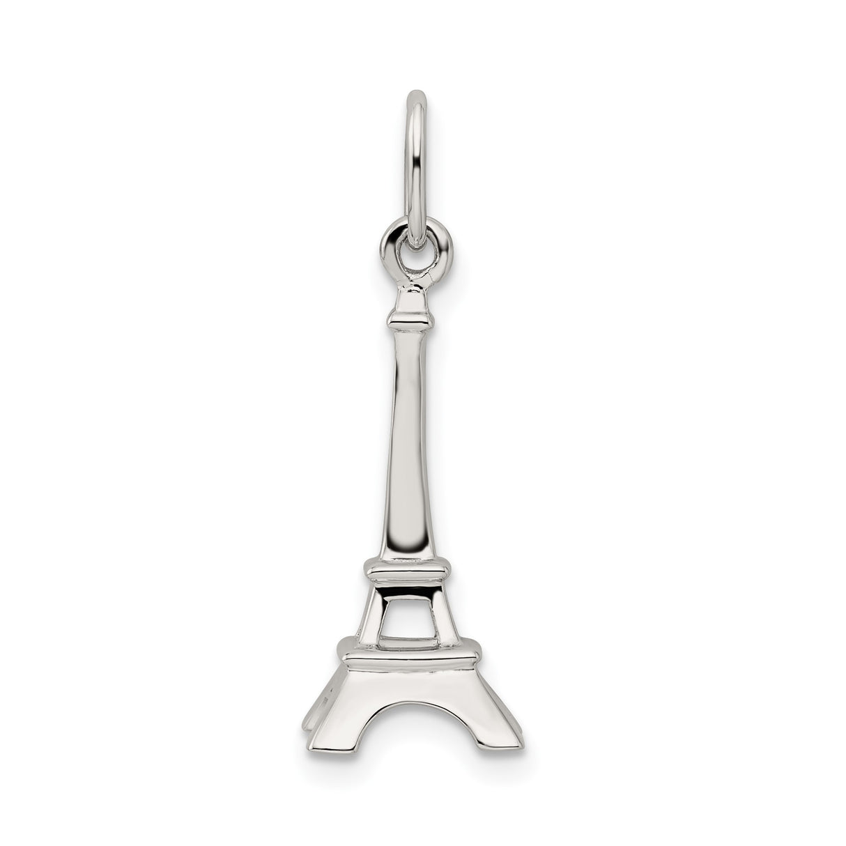 Sterling Silver Eiffel Tower Pendant Charm, Paris Landmark Travel Keepsake Jewelry for Women