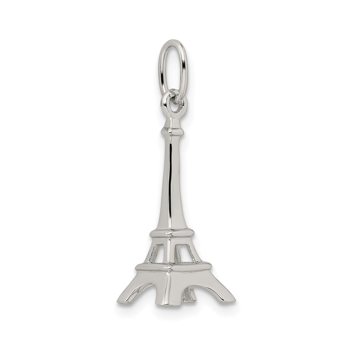 Sterling Silver Eiffel Tower Pendant Charm, Paris Landmark Travel Keepsake Jewelry for Women