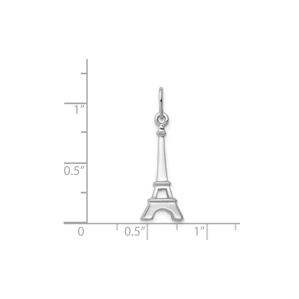 Sterling Silver Eiffel Tower Pendant Charm, Paris Landmark Travel Keepsake Jewelry for Women