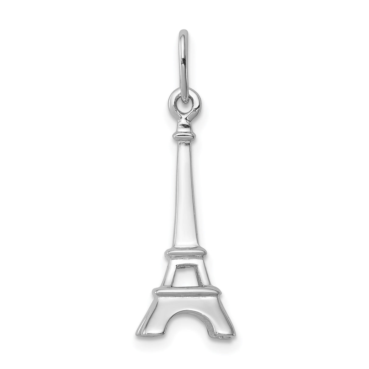 Sterling Silver Eiffel Tower Pendant Charm, Paris Landmark Travel Keepsake Jewelry for Women
