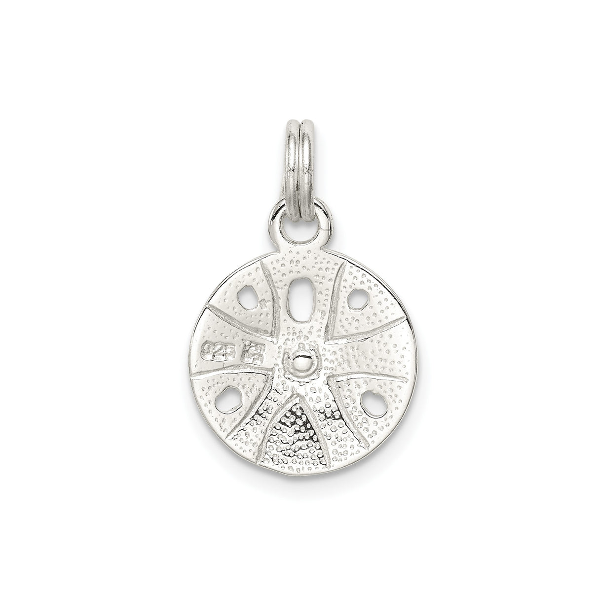 Sterling Silver Sand Dollar Pendant with Nautical Ocean-Inspired Design for Women