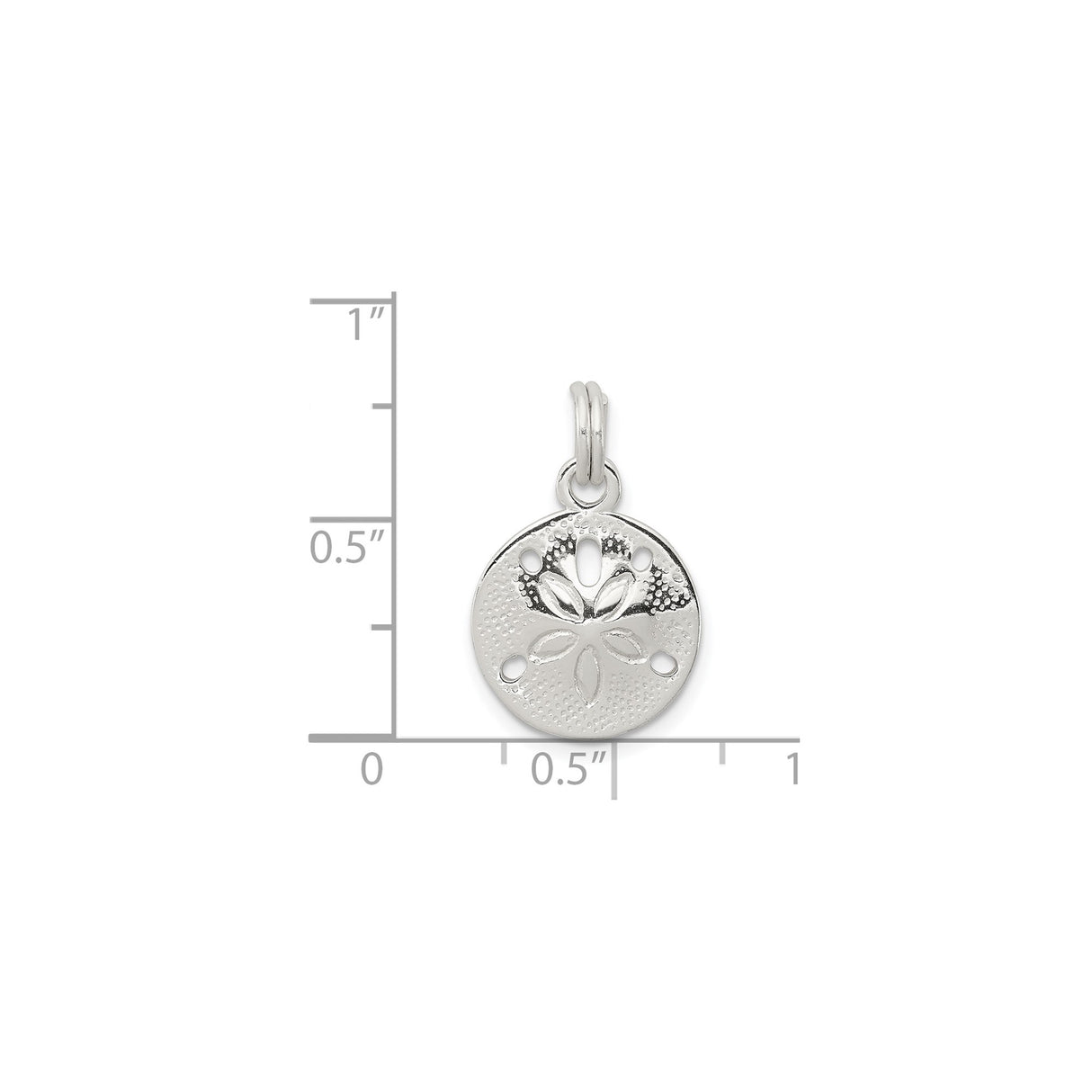 Sterling Silver Sand Dollar Pendant with Nautical Ocean-Inspired Design for Women