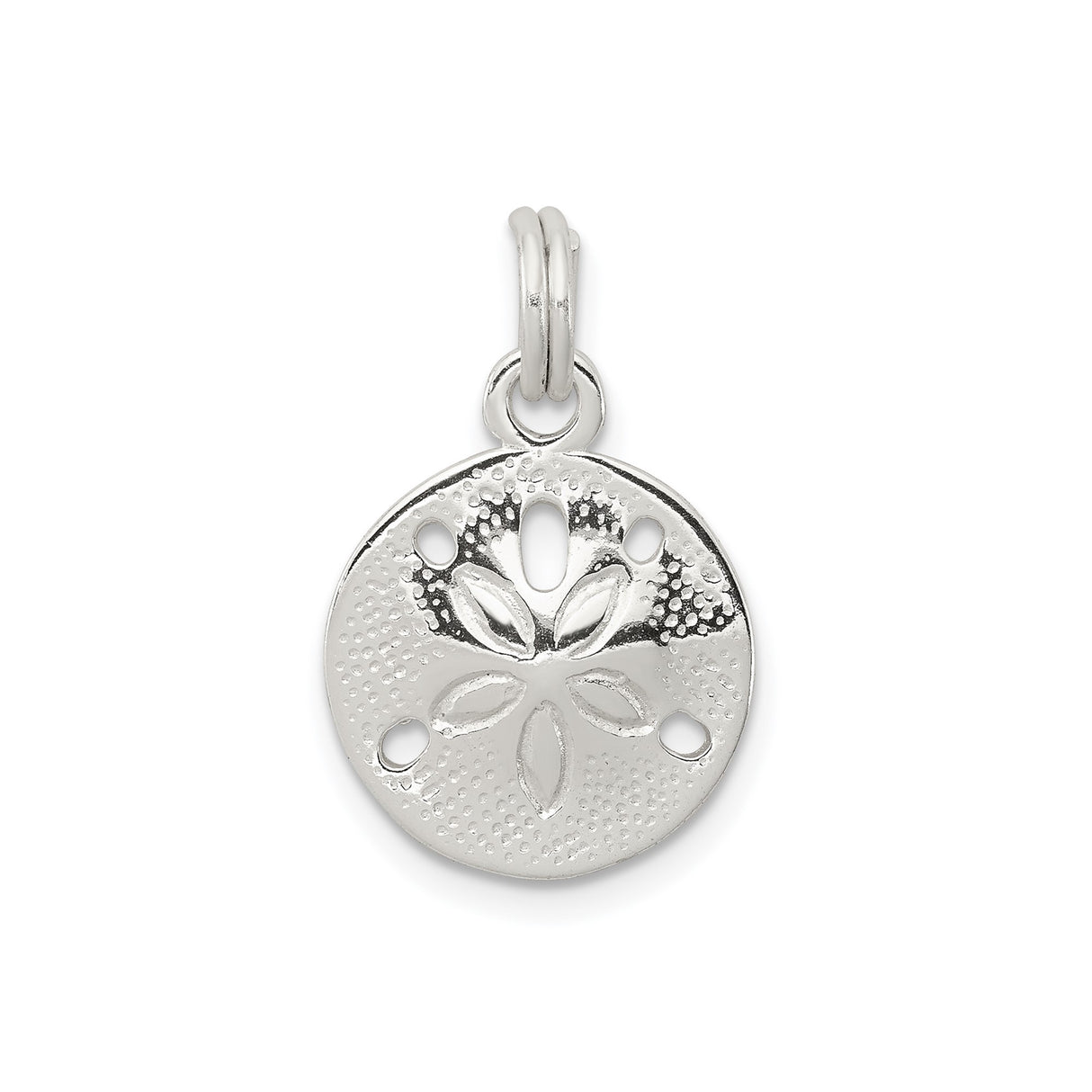 Sterling Silver Sand Dollar Pendant with Nautical Ocean-Inspired Design for Women