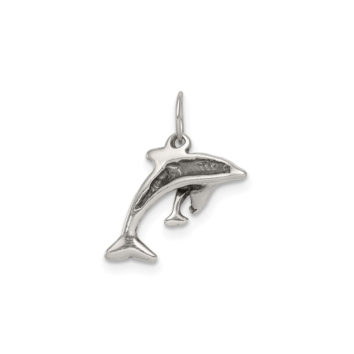 Sterling Silver Dolphin Pendant with Mother and Baby, Nautical Marine Life Jewelry