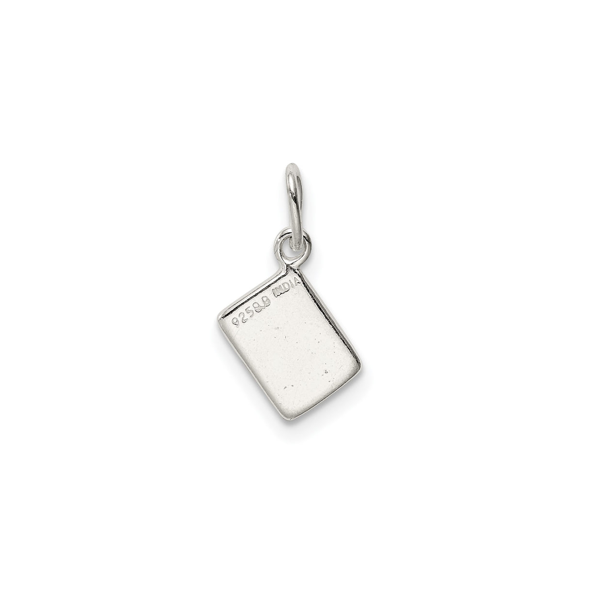 Sterling Silver Ace of Spades Pendant with Black Enamel, Casino Theme Charm