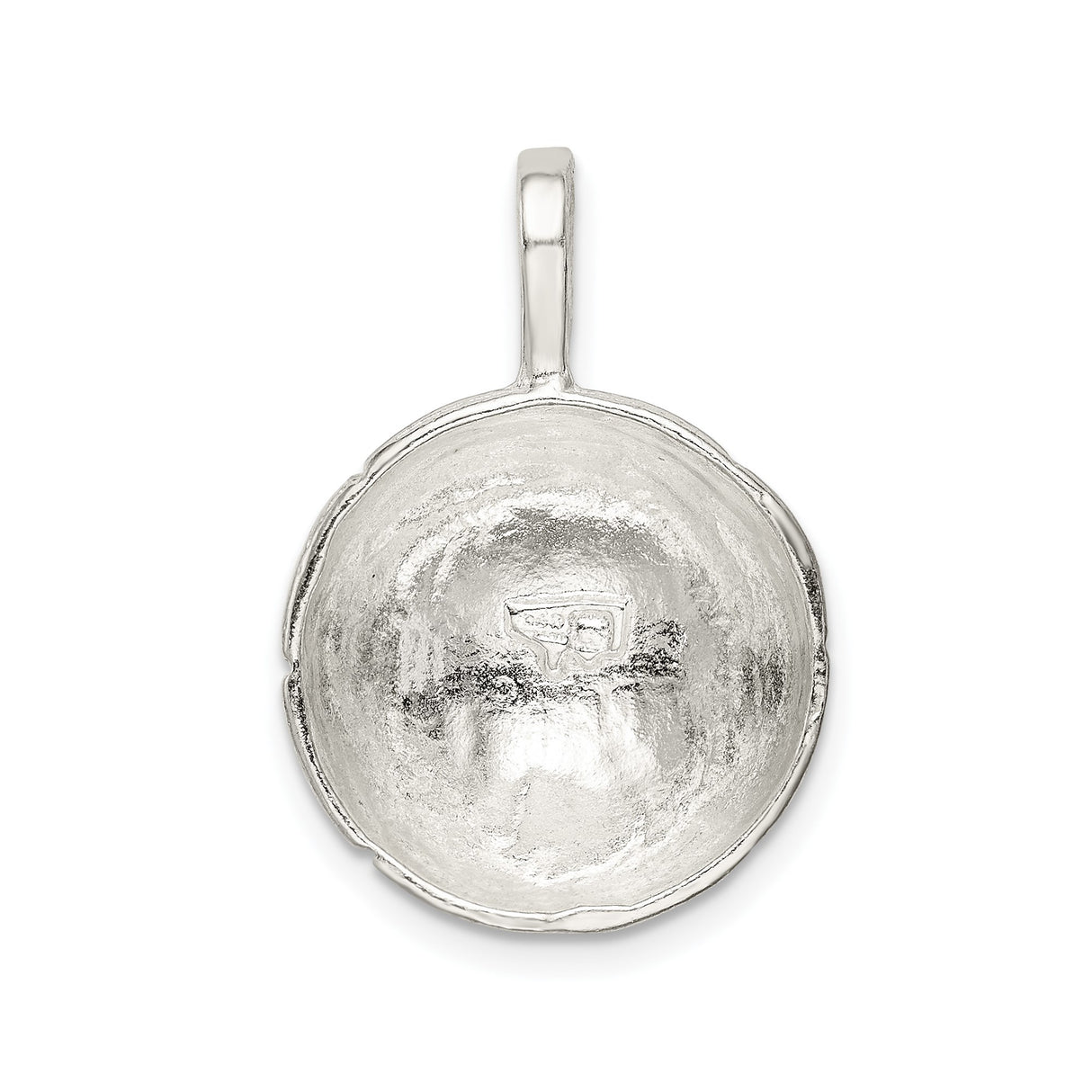 Sterling Silver Basketball Pendant, 3D Textured Sports Charm for Players and Coaches