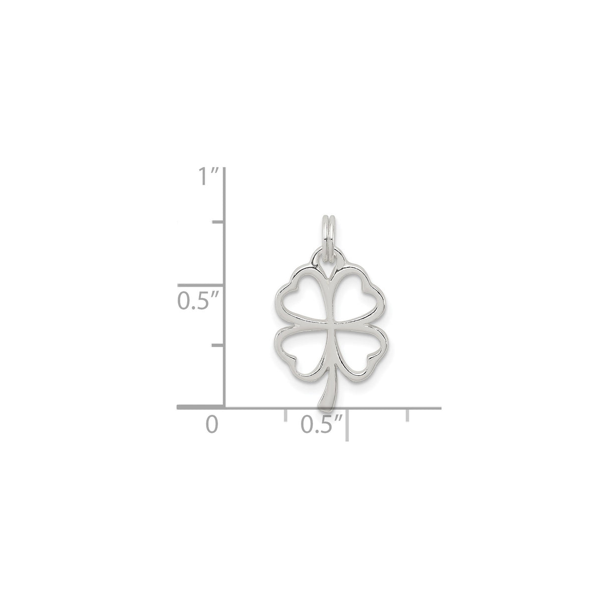 Sterling Silver Clover Pendant with Openwork Four Leaf Design, Irish Celtic Talisman for Luck and Hope