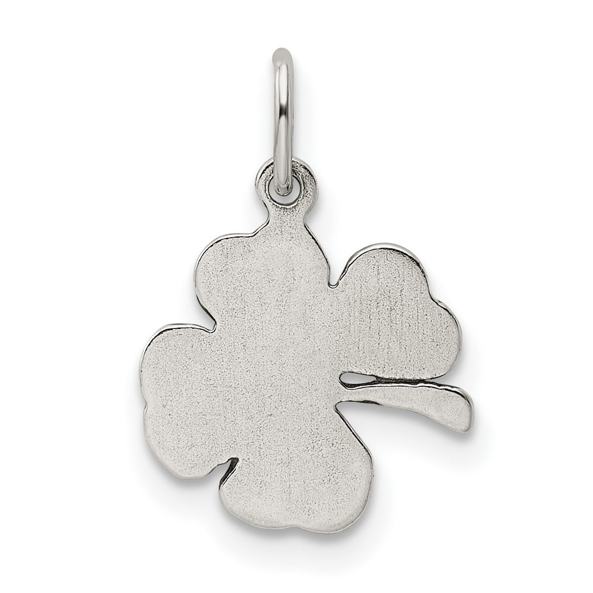 Antiqued 4-Leaf Clover Charm Pendant in Real 925 Sterling Silver