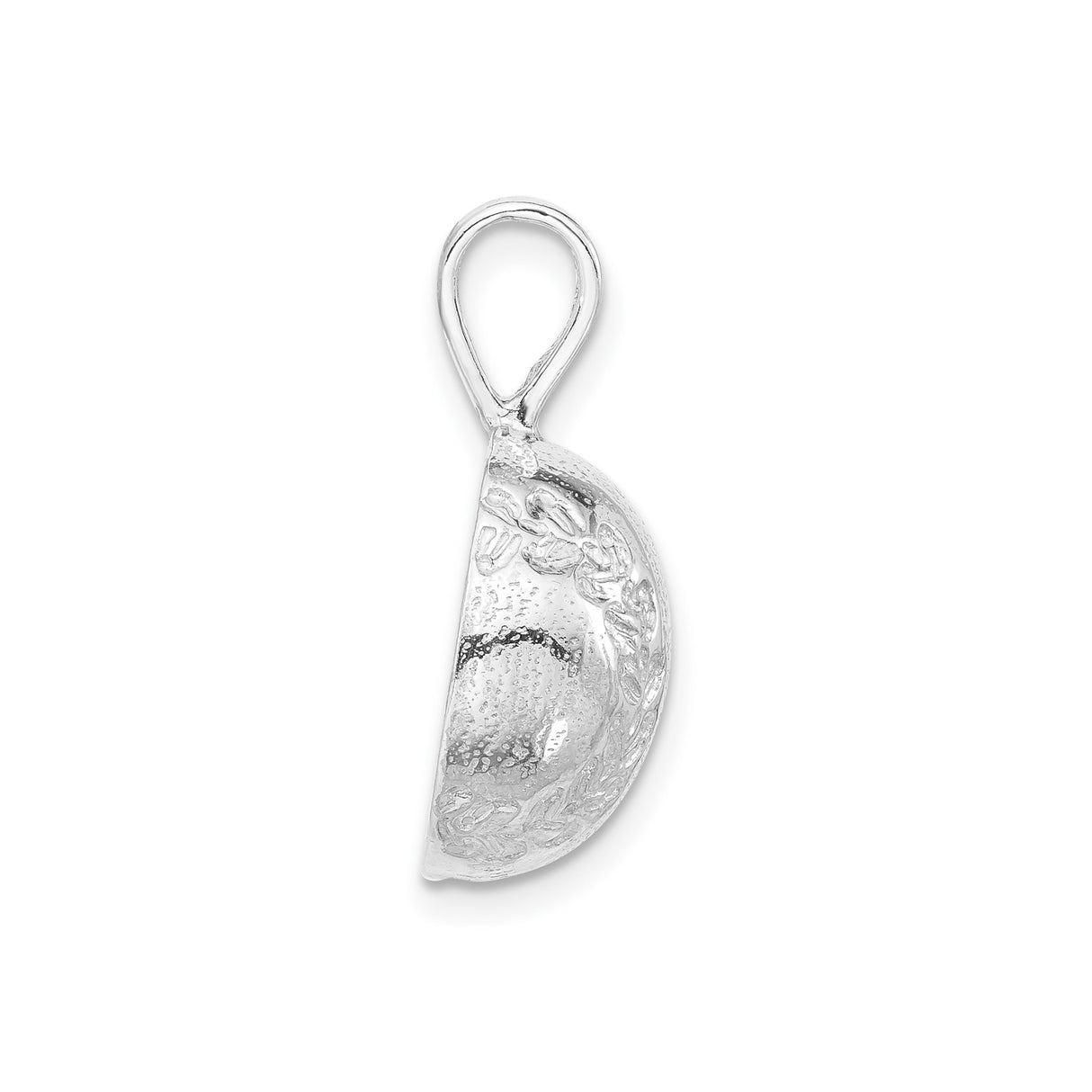 Sterling Silver Baseball Pendant with Realistic Stitching Design for Athletes and Fans
