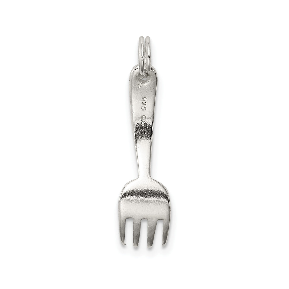 Sterling Silver Fork Charm Pendant, Mini Utensil Jewelry for Food Lovers or Chefs