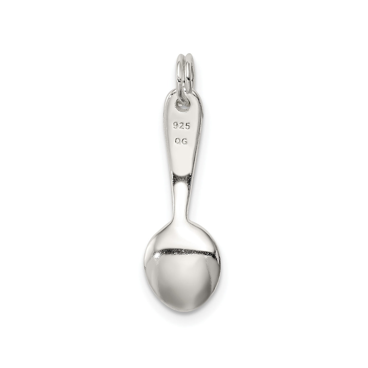 Sterling Silver Spoon Pendant Charm, Symbolic Talisman of Nourishment and Abundance