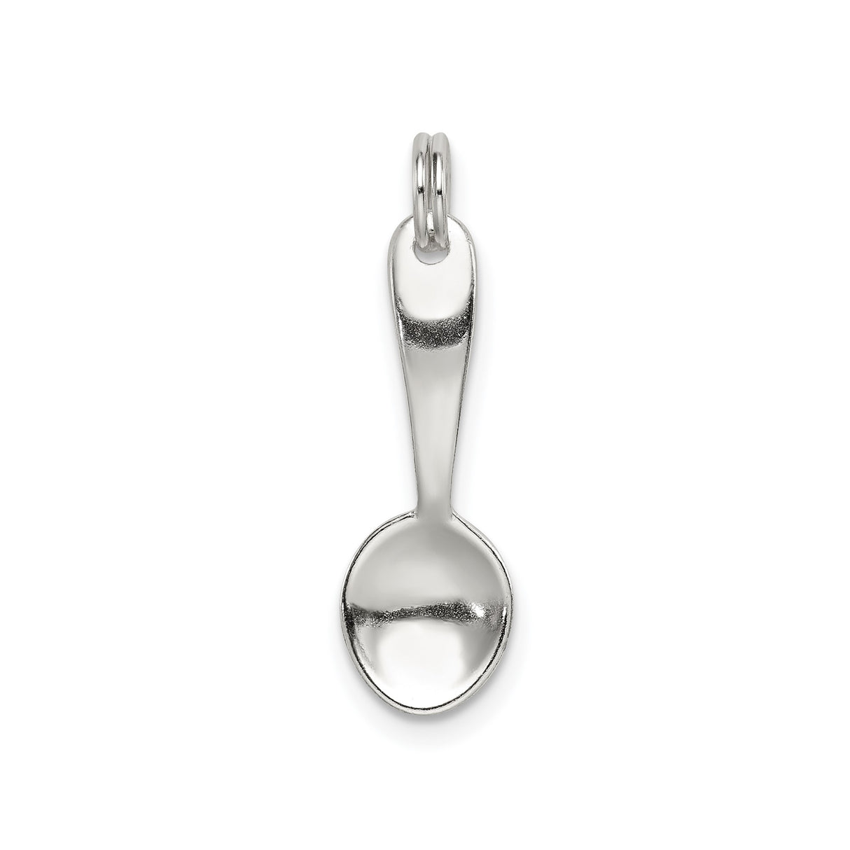 Sterling Silver Spoon Pendant Charm, Symbolic Talisman of Nourishment and Abundance