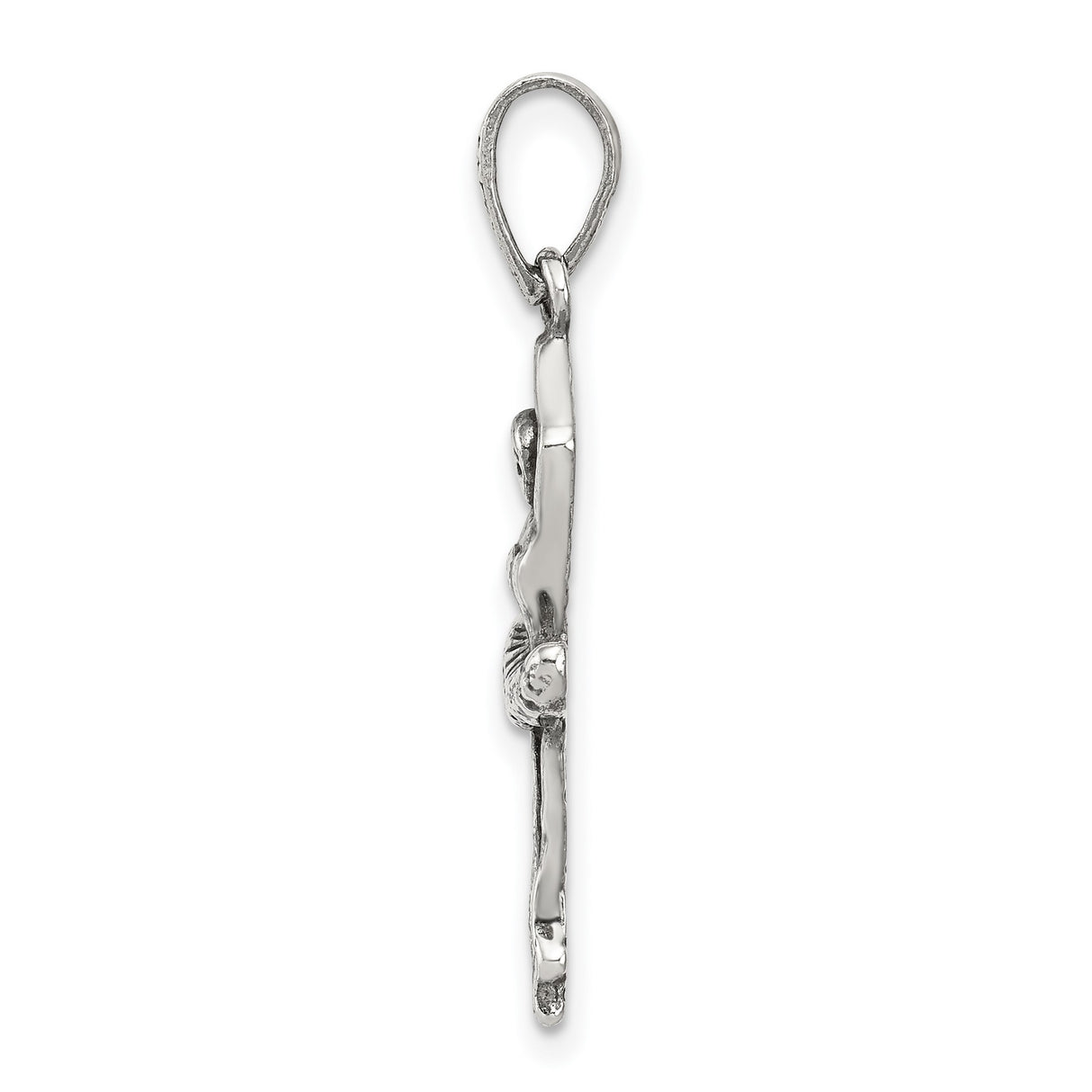 Ballerina Posing En Pointe Charm Pendant in Real 925 Sterling Silver