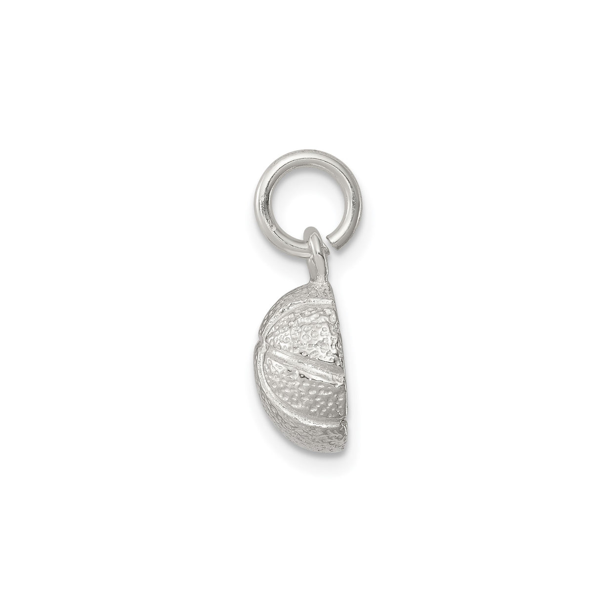 Sterling Silver Basketball Charm Pendant with Textured Ball Design, Unisex Sports Jewelry