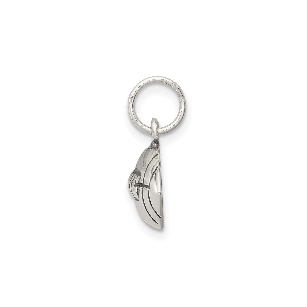 Sterling Silver Football Charm Pendant with Detailed Stitching Design, Unisex Sports Theme