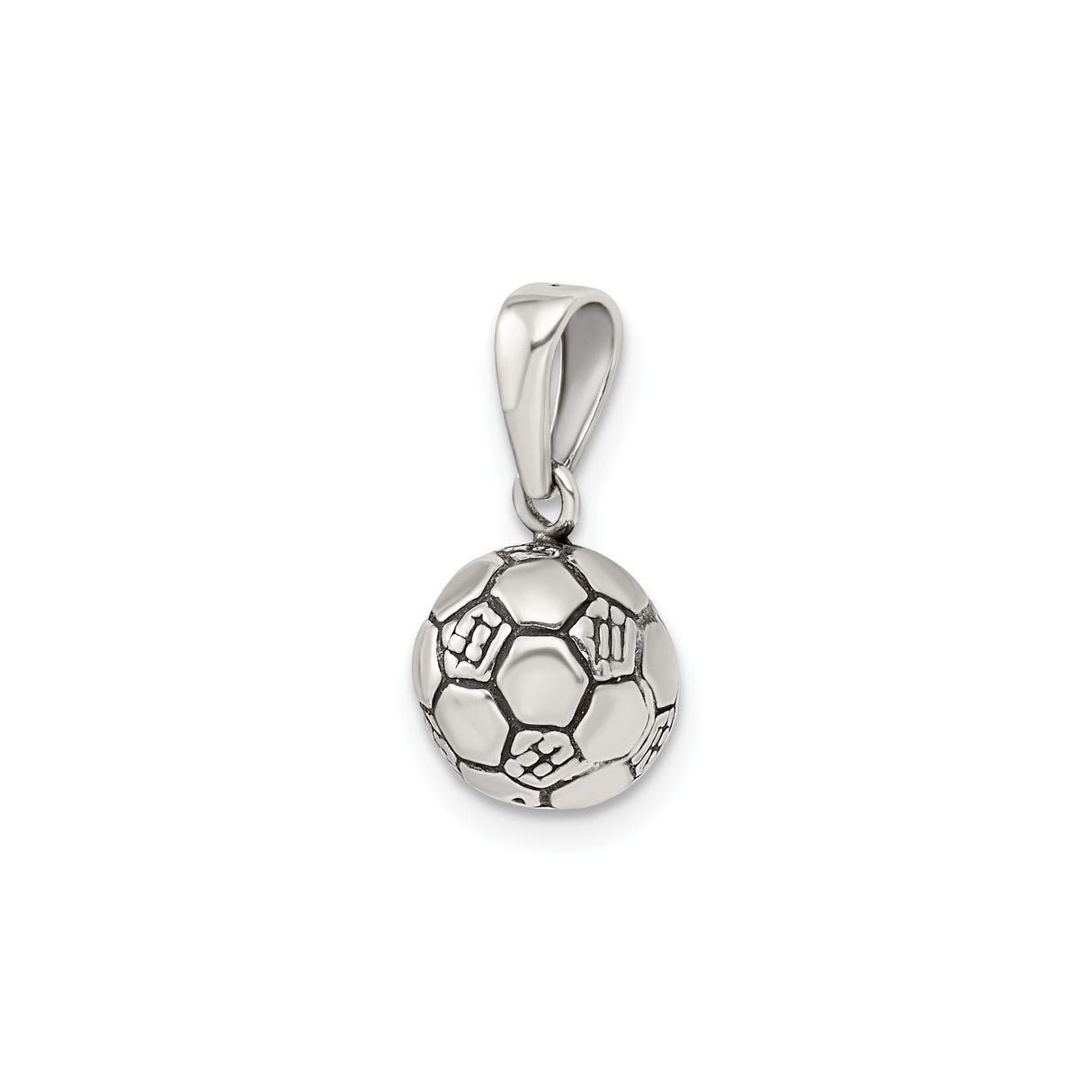 Sterling Silver Soccer Pendant with Team Crests, Sports Charm for Men or Women