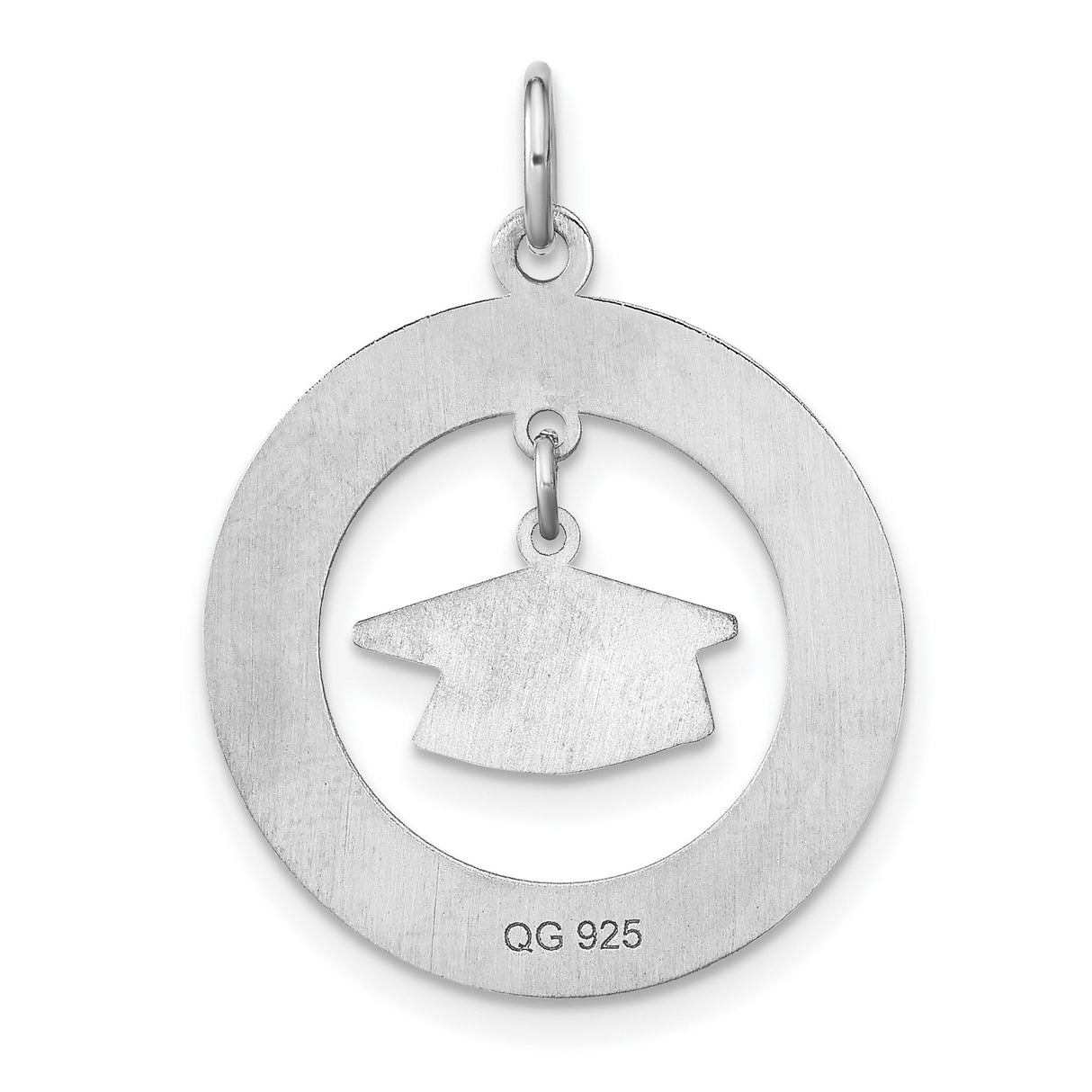 Personalized Graduation Charm Pendant in Real 925 Sterling Silver