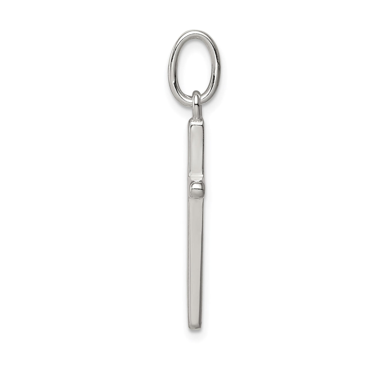 Sterling Silver Cross Pendant with High Polish Finish, Modern Minimalist Faith Jewelry for Men and Women