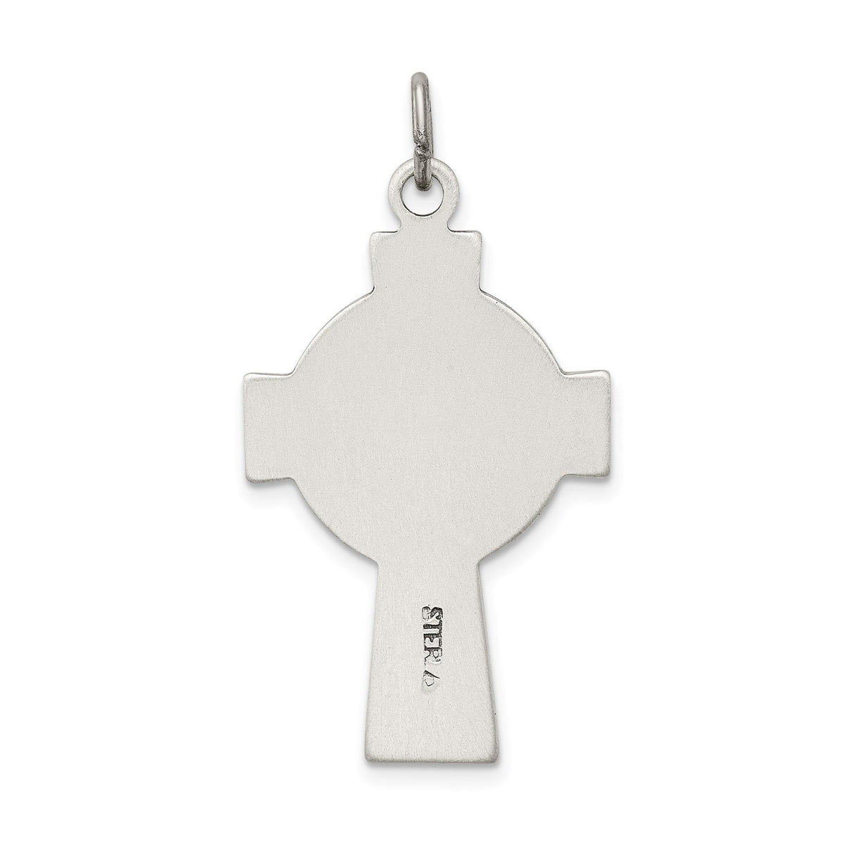 Sterling Silver Crucifix Pendant with Antiqued Finish and Celtic Cross Design