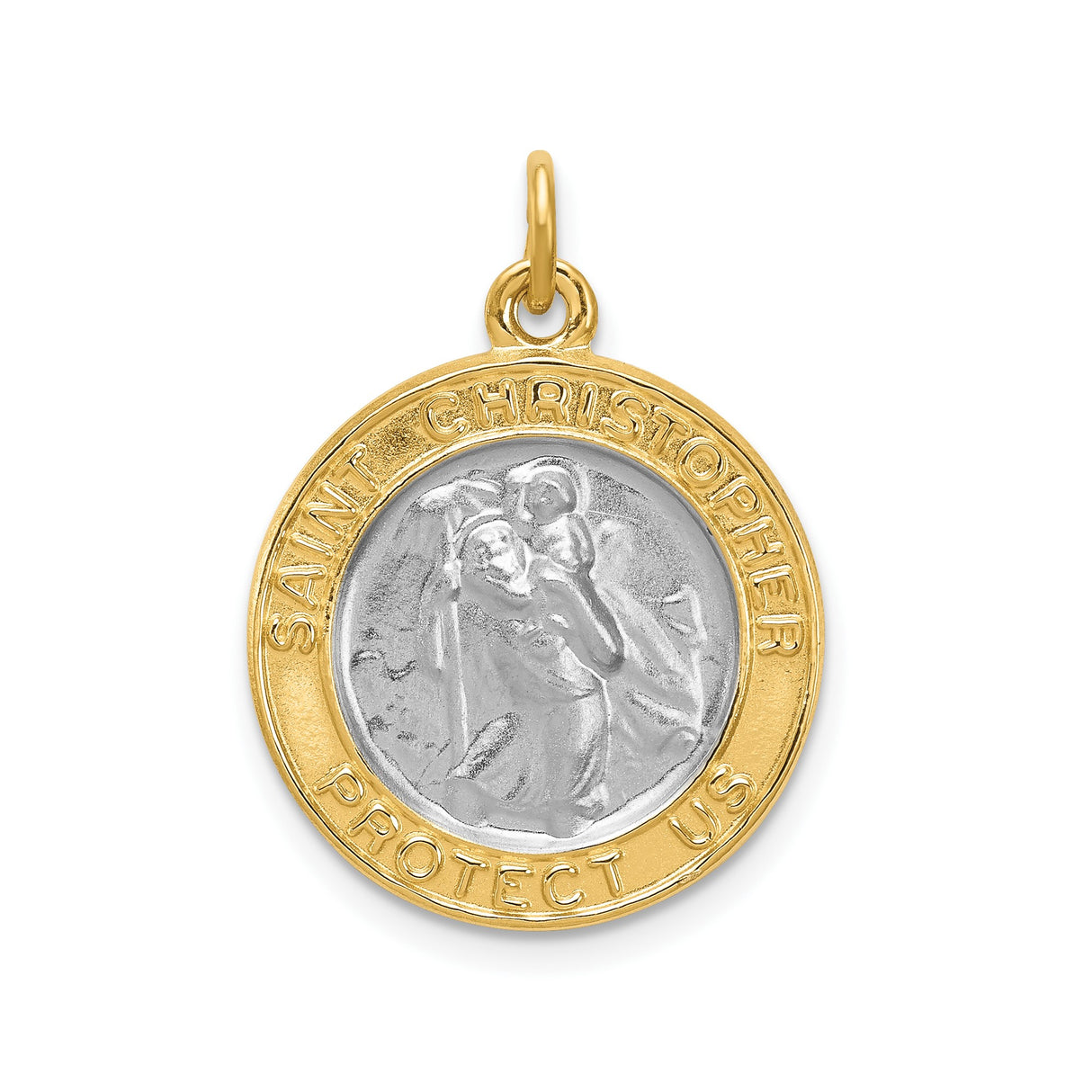Sterling Silver Saint Christopher Medal Pendant for Travel Protection and Faith