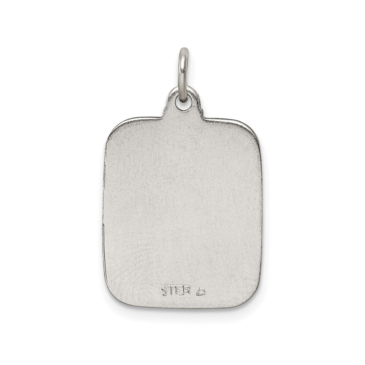 Sterling Silver Saint Christopher Blue Enamel Travel Pendant, Religious Talisman Charm