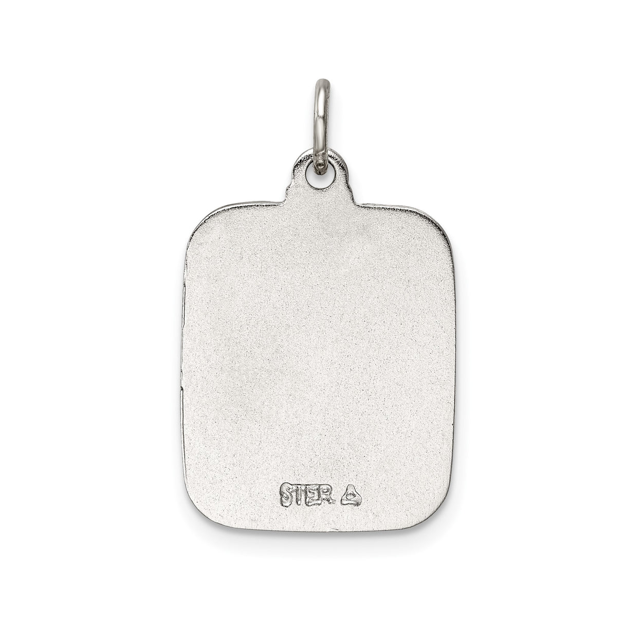 Sterling Silver Saint Christopher Pendant with Mint Green Enamel for Travel Protection