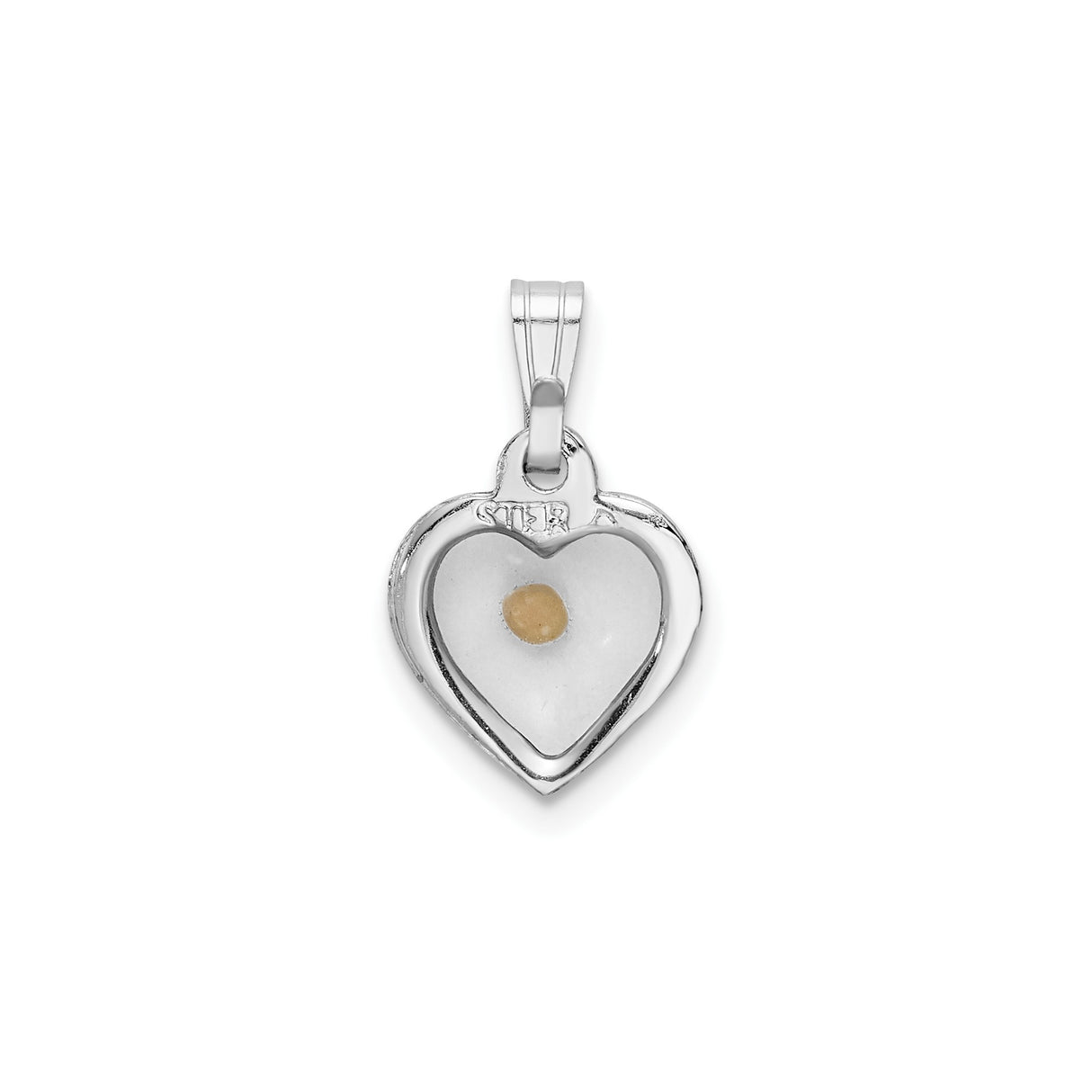 Sterling Silver Heart Pendant with Real Mustard Seed, Christian Faith Symbol Jewelry for Women