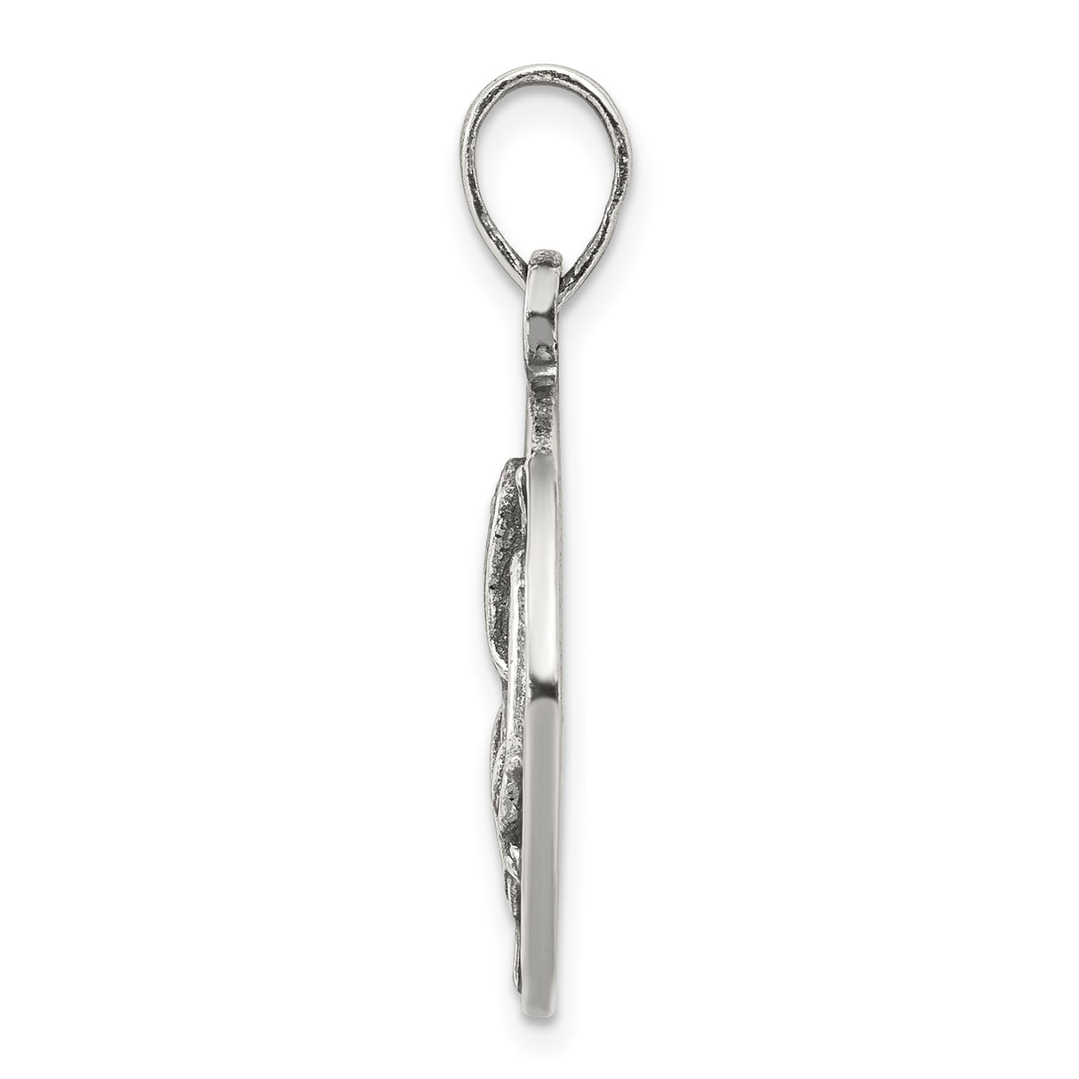 Sterling Silver Virgo Pendant with Raised Maiden, Zodiac Medallion Charm, Celestial Style