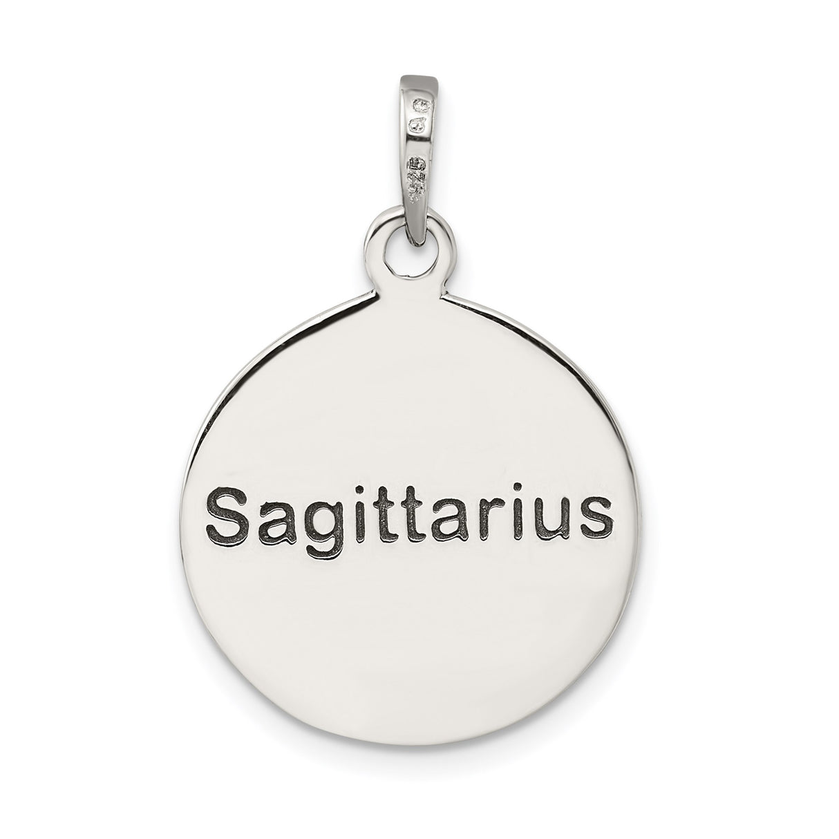 Sterling Silver Sagittarius Zodiac Pendant with Centaur Symbol Design