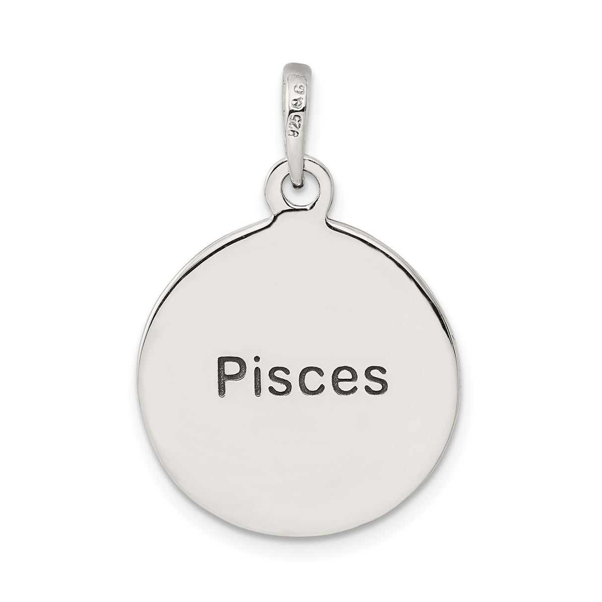 Sterling Silver Pisces Zodiac Pendant with Swimming Dual Fish Design for Women or Unisex