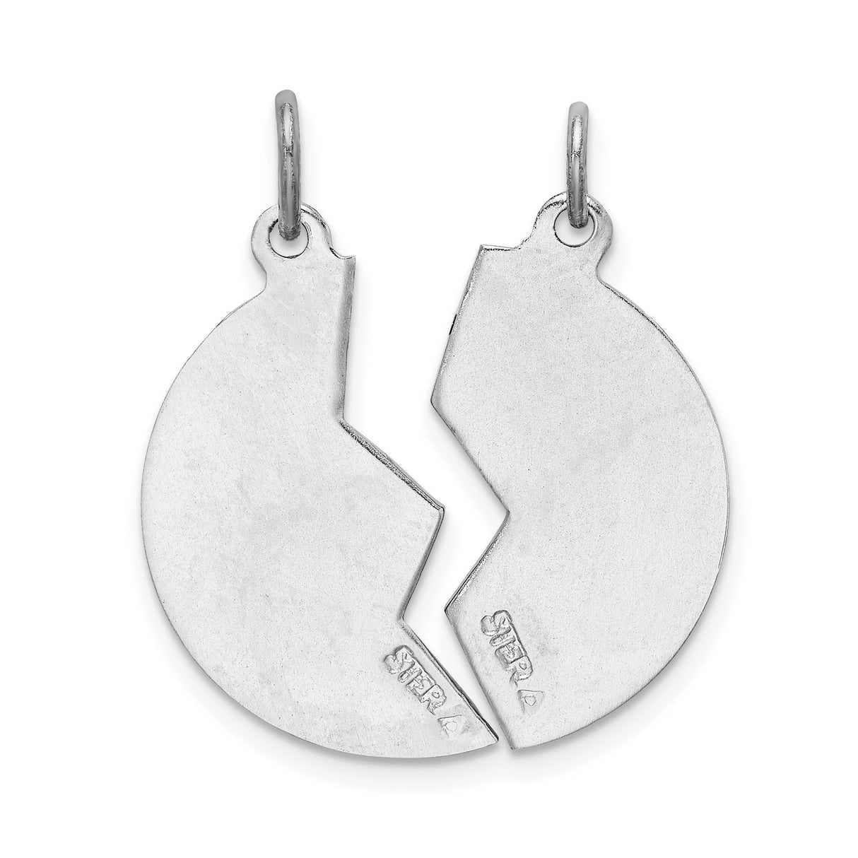 Sterling Silver Mizpah Pendant with Interlocking Gold Tone Hearts and Genesis 31 Inscription