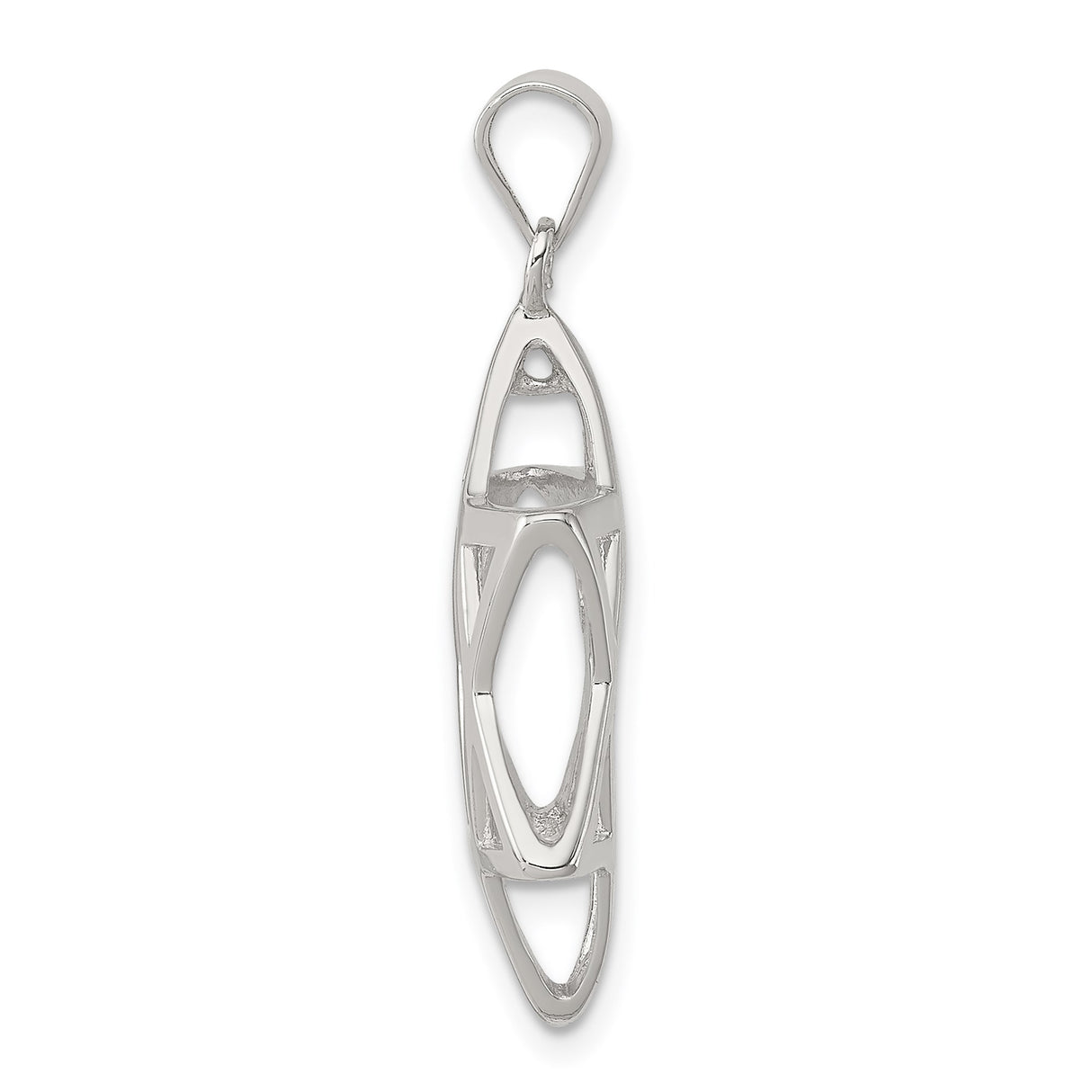 Sterling Silver Star of David Pendant, Openwork Jewish Faith Charm for Women or Unisex