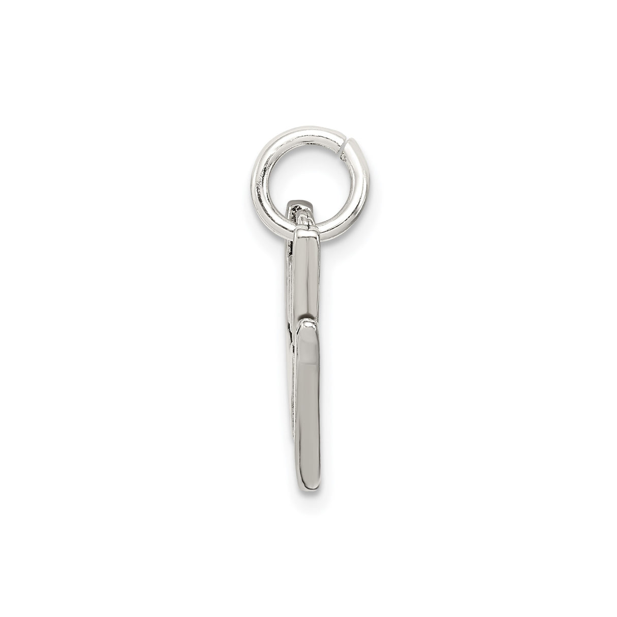 Sterling Silver Pendant with ASL Hand Symbol and Heart, Unisex Sign Language Charm