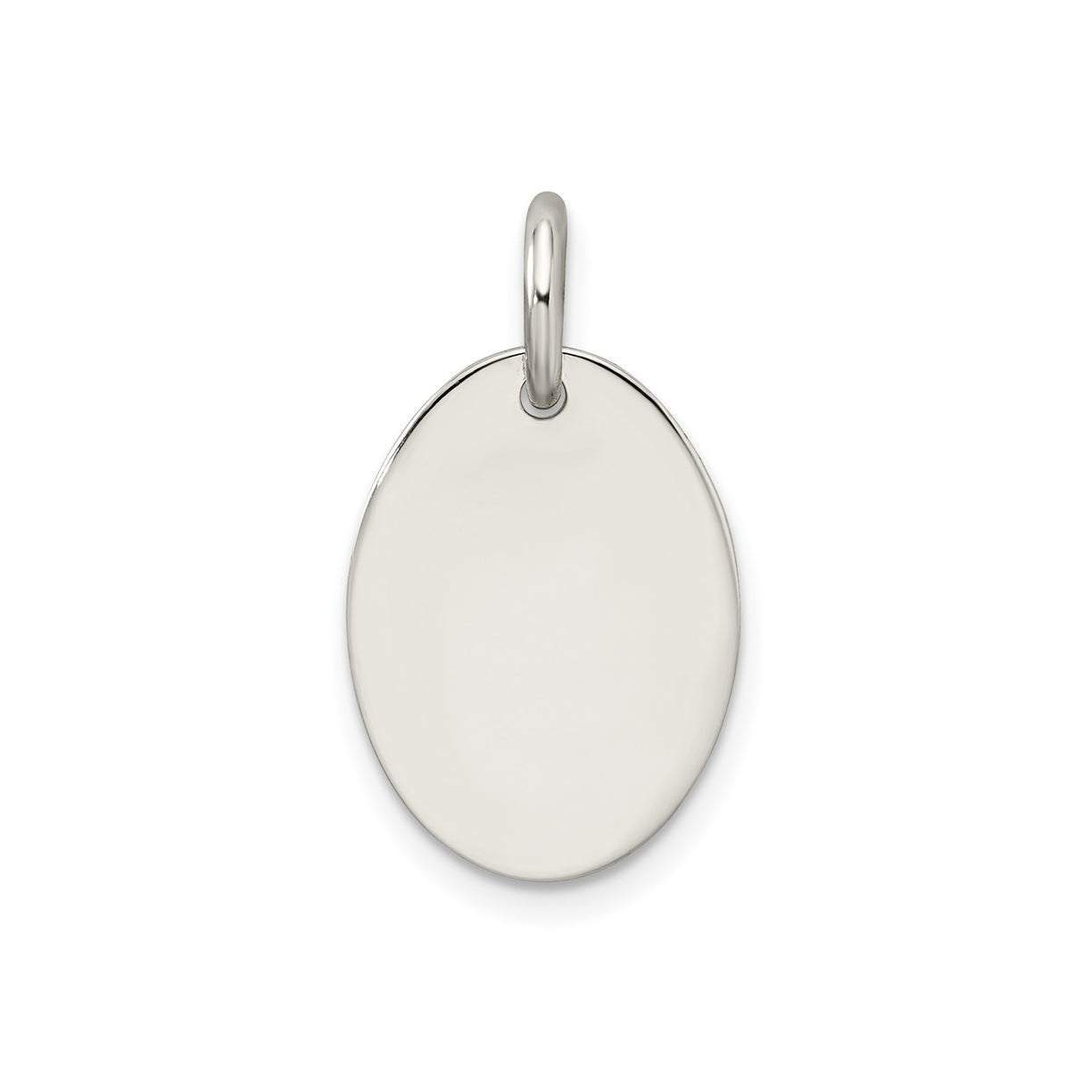 Sterling Silver Oval Faith Pendant, Minimalist Christian Jewelry for Women or Unisex Wear
