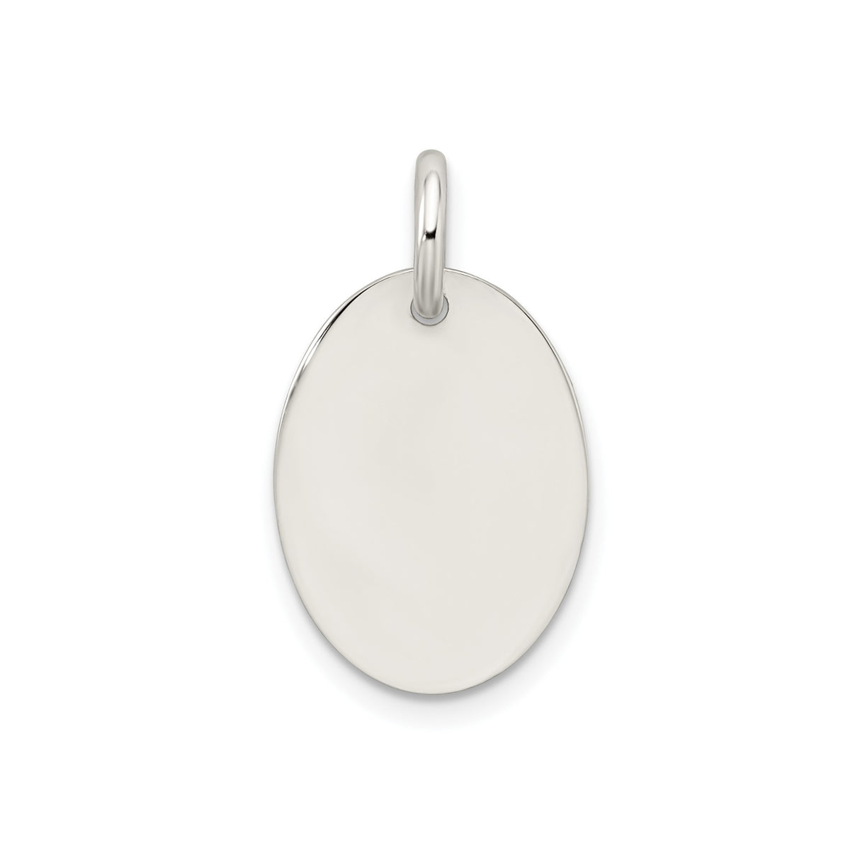 Sterling Silver Oval Pendant with Dream Engraving, Minimalist Motivational Charm