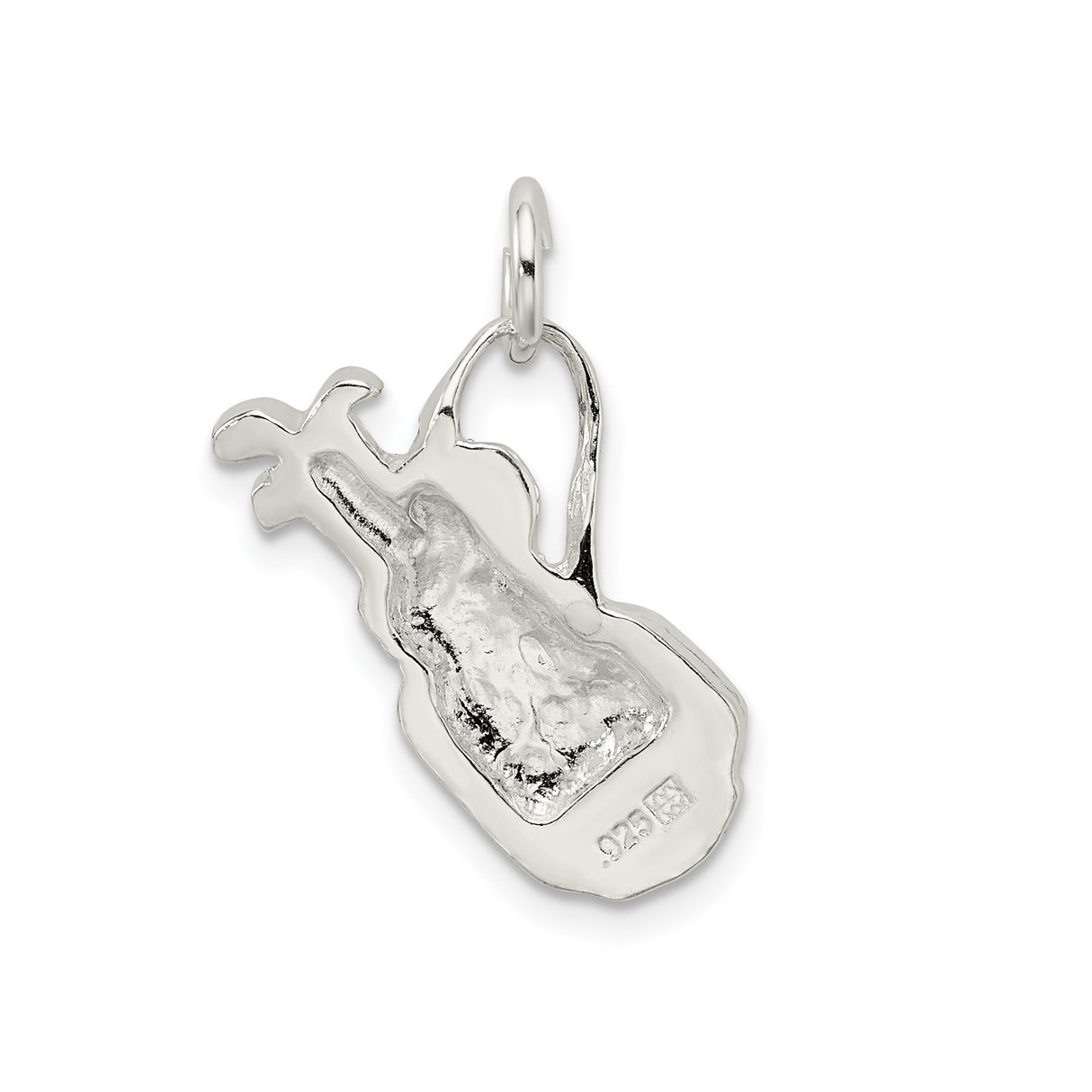 Sterling Silver Golf Bag Pendant Charm with Clubs, Realistic Sports Design, Unisex Golf Jewelry