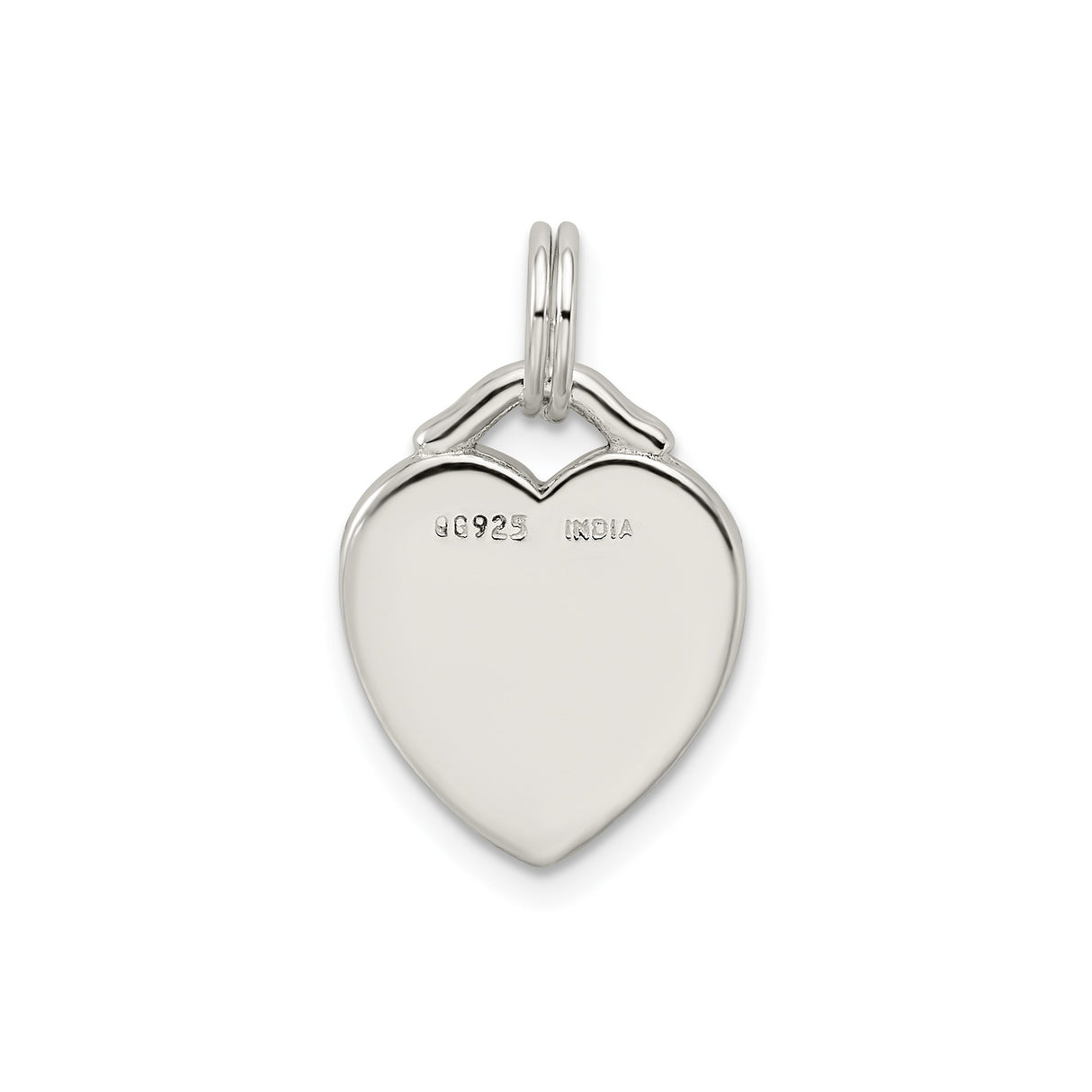 Sterling Silver Heart Pendant with Live Love Laugh Quote, Inspirational Jewelry for Women