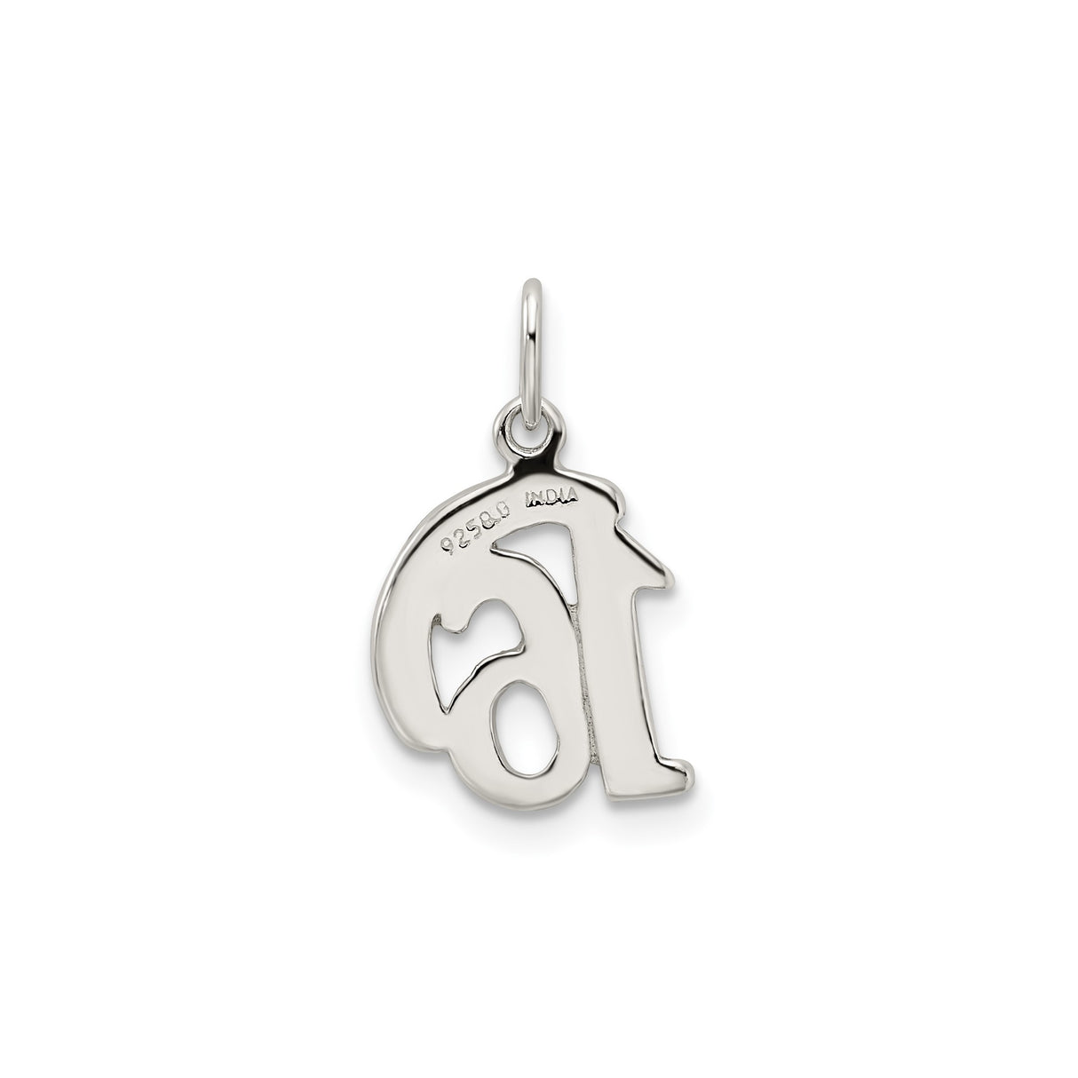 Sterling Silver Sweet 16 Pendant with Red Enamel Accent, Birthday Charm for Teen Girl