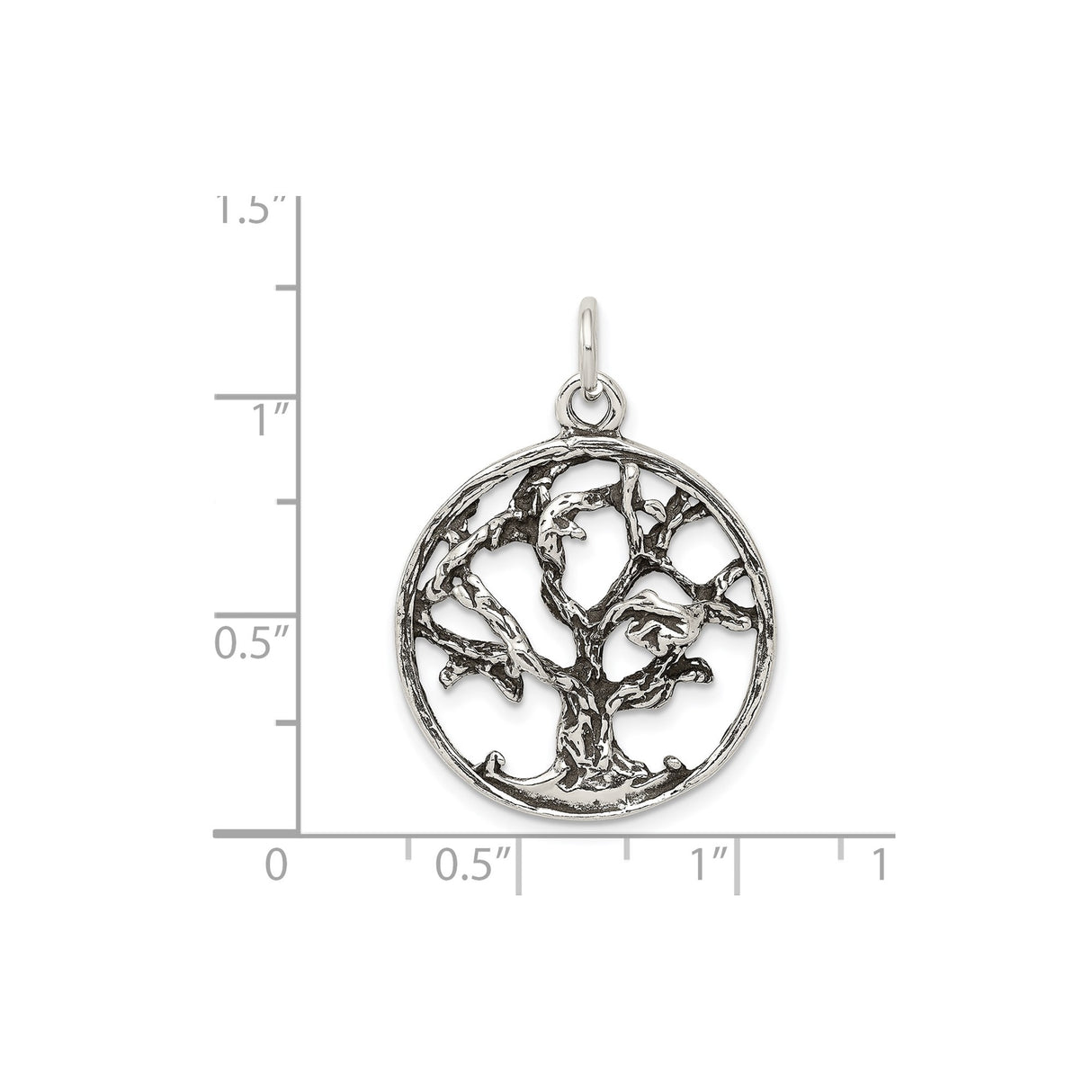 Sterling Silver Tree of Life Pendant with Organic Branch Design, Nature Symbol Jewelry