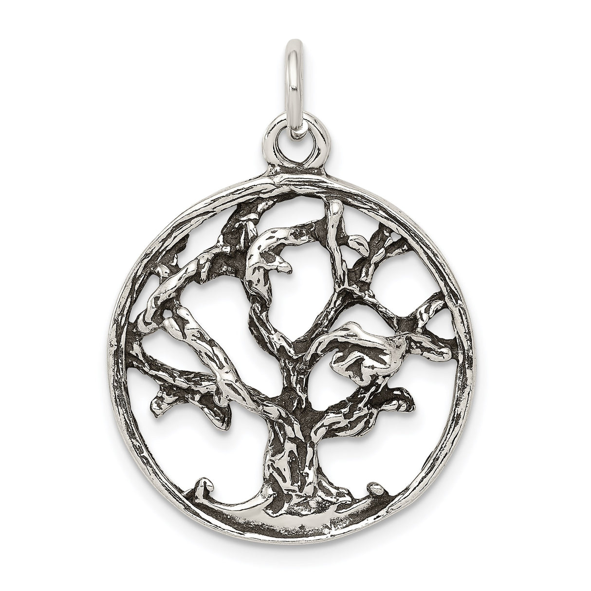 Sterling Silver Tree of Life Pendant with Organic Branch Design, Nature Symbol Jewelry